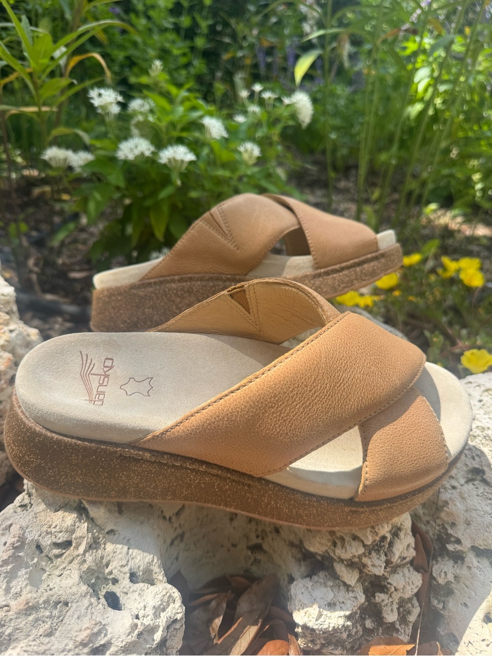 Dansko Bridget Wedge Sandal - Honey Tan